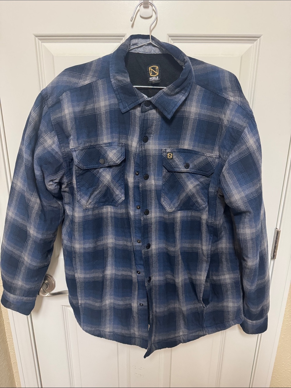 Noble Outfitters Blue Plaid Lightweight Shirt Jacket